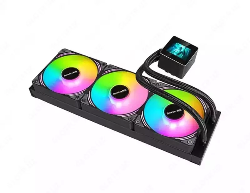 Система жидкостного охлаждения процессора "Huntkey" Elexir V360, LGA1700, Black (Арт. - 09273)