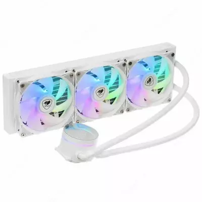 Система жидкостного охлаждения процессора "Cougar" Poseidon Elite, ARGB 360, White, HD LCD (Арт. - 09359)