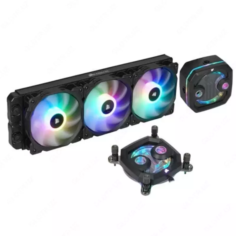Система жидкостного охлаждения процессора (Custom Cooling) "Corsair" Hydro X Series XH303i, RGB PRO, Black (Арт. - 09175)