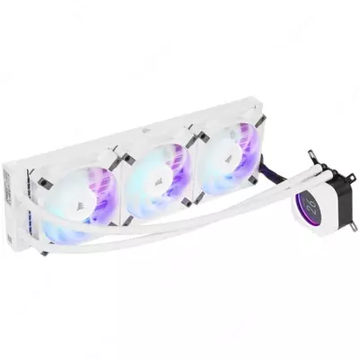 Система жидкостного охлаждения процессора "Corsair" iCUE H150i ELITE, LCD XT, 360mm, LGA1700, белый (Арт. - 09222)