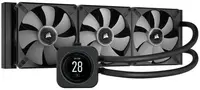  Corsair iCUE H170i ELITE suyuq protsessor sovutish tizimi  LCD XT  420 mm  LGA1700  qora (Mahsulot raqami 09221) - 