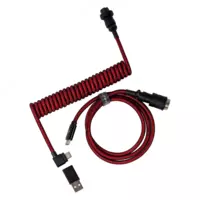  Cabel Type-A/Type-C Keychron Premium Coiled Aviator Cable-Straight Red - 