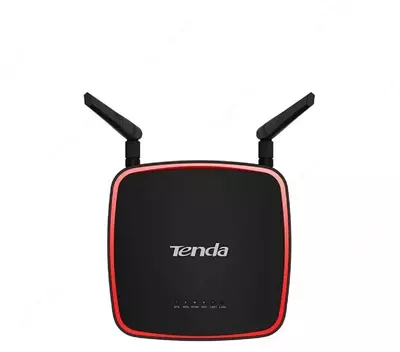 Точка доступа (Wi-Fi роутер) "Tenda" AP4, 2 антенны (Арт. - 17213) Черный/красный