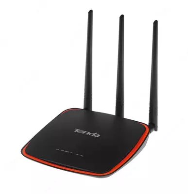 Точка доступа (Wi-Fi роутер) "Tenda" AP5, 3 антенны (Арт. - 17214) Черный/красный