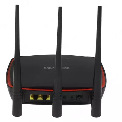 Точка доступа (Wi-Fi роутер) "Tenda" AP5, 3 антенны (Арт. - 17214) Черный/красный