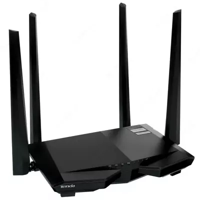 Двухдиапазонный Wi-Fi роутер (гигабитный) "Tenda" AC6 Ethernet, 4 антенны (Арт. - 17154) Черный