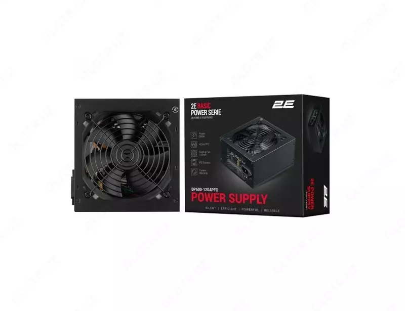 Блок питания 2E BASIC POWER (500W), 230V, 80%, APFC, 120мм, MB(20+4), CPU(4+4), 4xSATA, 2xPCIe(6+2),