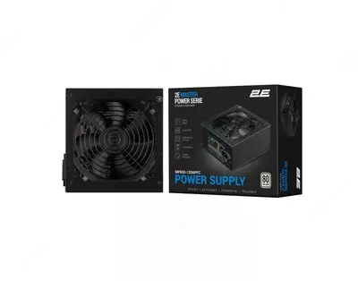 Блок питания 2E MASTER POWER (550W), 110-240V, >80%, 80+White, APFC, 120мм, MB(20+4), CPU(4+4), 5xSA