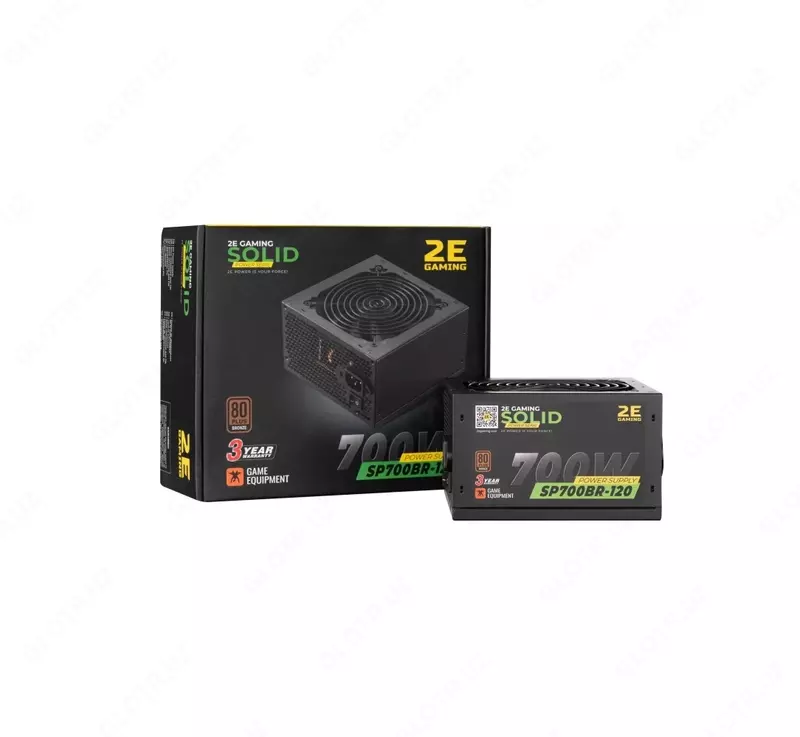Блок питания 2E SOLID POWER (700W), 110-240V, >85%, 80+Bronze, APFC, 120мм, MB(20+4), CPU(4+4), 6xSA