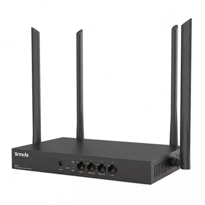 Tenda W15E ikki diapazonli router (Megabit), 4 ta antennaga ega (mahsulot raqami 17185) Qora
