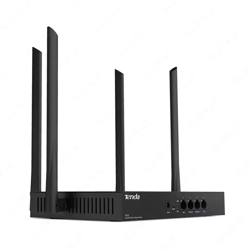 Tenda W15E ikki diapazonli router (Megabit), 4 ta antennaga ega (mahsulot raqami 17185) Qora