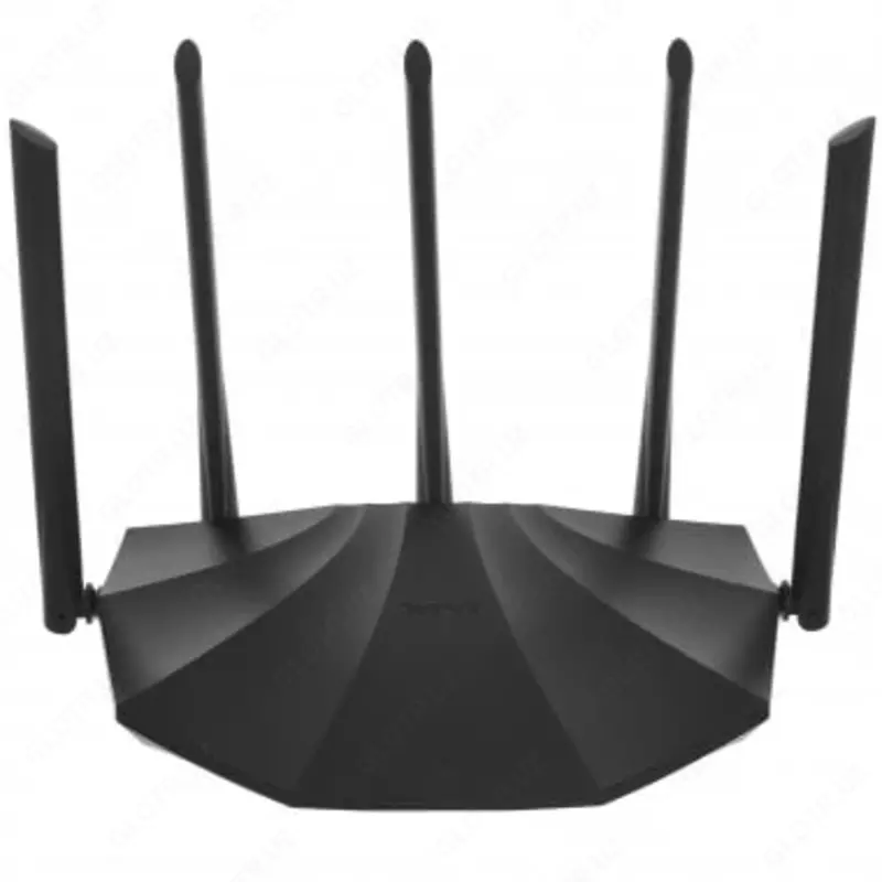 Tenda TX2 Pro 5 ta antennali ikki diapazonli gigabitli router (mahsulot raqami 17635) Qora