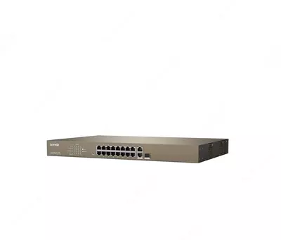 Tenda TEF1218P 16-Portli PoE Switch (Boshqarilmaydigan) 2 ta SFP 10/100/1000 Mbit/s (Qism raqami 17139)
