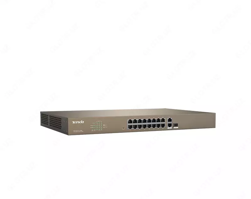 Tenda TEF1218P 16-Portli PoE Switch (Boshqarilmaydigan) 2 ta SFP 10/100/1000 Mbit/s (Qism raqami 17139)