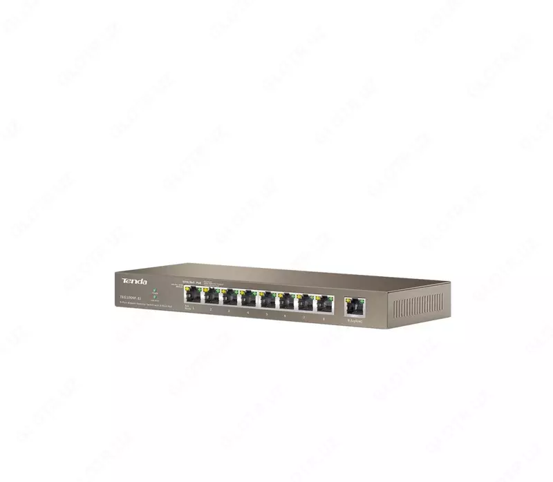 Коммутатор (неуправляемый) "Tenda" TEG1009P-EI, 8-Port, PoE; 1-Port 10/100/1000 Мбит/с (Арт. - 17013)