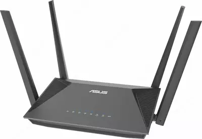 ASUS RT-AX52 Wi-Fi Router 4 ta antennaga ega (Mahsulot raqami 17559) Qora