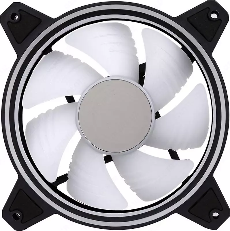 Корпусной вентилятор 2E GAMING AIR COOL (ACF120PA-ARGB ), 120мм, 2510-4pin + 5V 3pin RGB, белые лопасти, черная рамка