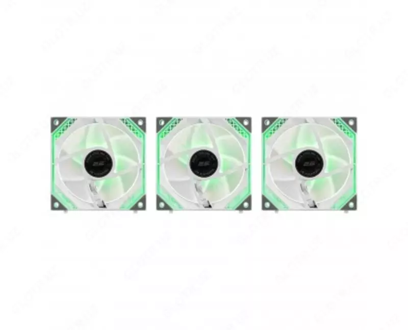 Корпусный вентилятор для ПК 2E GAMING Air Cool ACF120MW-ARGB, 3x120мм, 2000rpm, 4pin PWM +5VARGB, 20.5dBa, белый