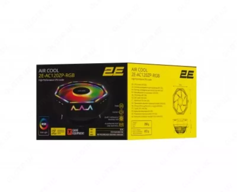 Процессорный кулер 2E GAMING Air Cool AC120ZP RGB LGA1700, 1200, 115x, 775, AM5, AM4, AM3, AM3+, AM2, AM2+, FM2, FM1 4pin RGB TDP 95W