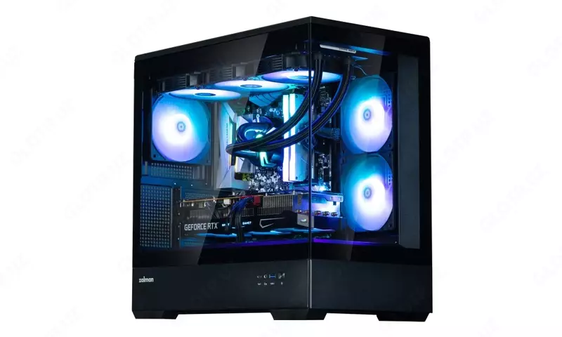 Корпус Zalman P30 Black V2, без БП, 1xUSB3.0, 1хUSB Type-C, 3x120мм ARGB, TG Front/Side Panel, mATX, чёрный,P30BLACKV2