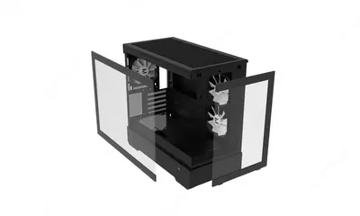 Корпус Zalman P30 Black V2, без БП, 1xUSB3.0, 1хUSB Type-C, 3x120мм ARGB, TG Front/Side Panel, mATX, чёрный,P30BLACKV2