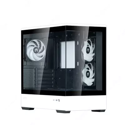 Корпус Zalman P30 без БП, 1xUSB3.0, 1xUSBType-C, 3x120мм ARGB, VGA 420мм, LCS ready, TG Side Panel, mATX, чёрный/белый,P30BW