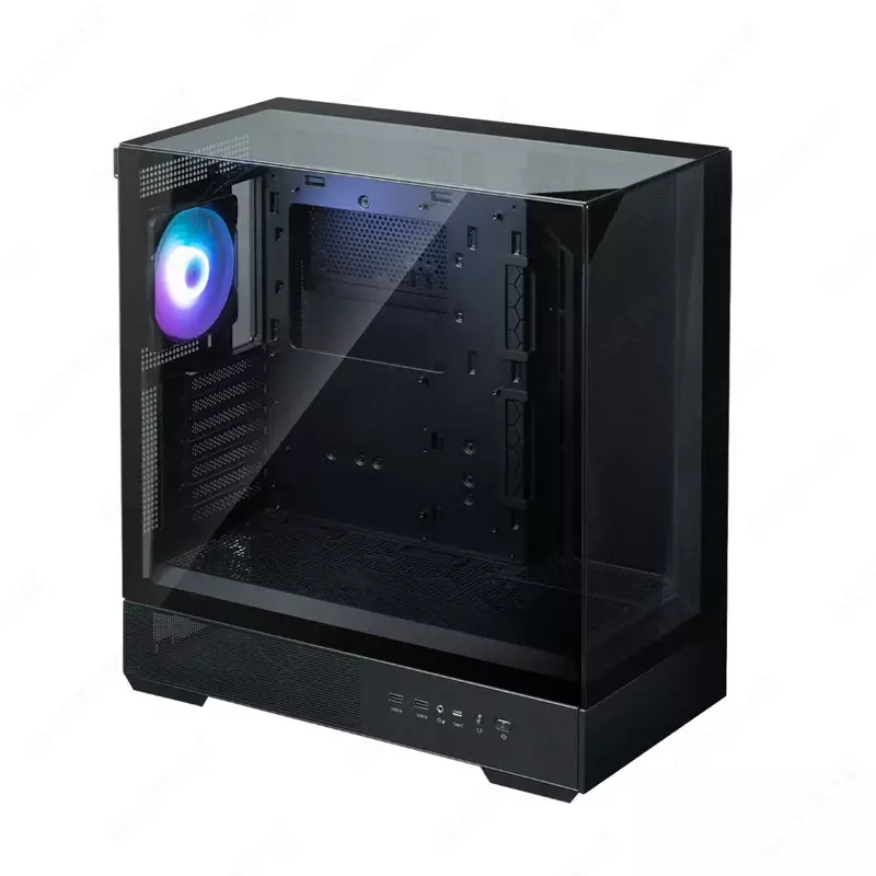 Корпус Zalman P40 Prism без БП, 2xUSB3.0, 1xUSBType-C, 1x120мм ARGB, VGA ___мм, LCS ready, TG 3x Panels, ATX, чёрный,P40PRISMBLACK