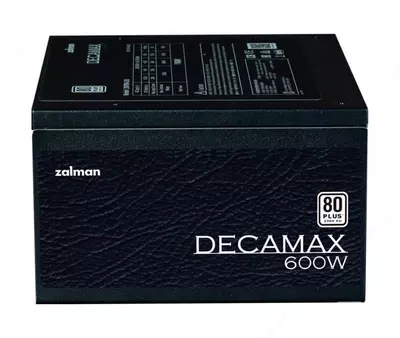 Блок питания Zalman Decamax (600W) 85%, 80 Plus, 120мм, 1xMB 24pin(20+4), 1xCPU 8pin(4+4), 3xMolex, 6xSATA, 2xPCIe 8pin(6+2),ZM600-LX3