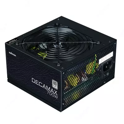 Блок питания Zalman Decamax (700W) 85%, 80 Plus, 120мм, 1xMB 24pin(20+4), 1xCPU 8(4+4)+4pin, 3xMolex, 6xSATA, 4xPCIe 8pin(6+2),ZM700-LX3
