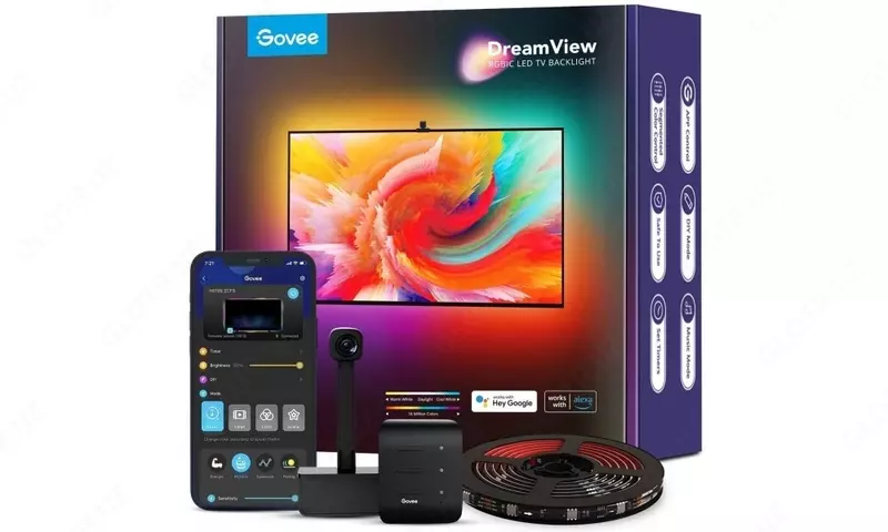 Набор адаптивной подсветки Govee H6199 DreamView T1 TV Backlight 55-65' RGB Черный