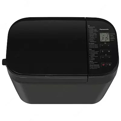 Хлебопечь Panasonic 550W, 30 программ, до 1.25 кг, металлическая, чёрная