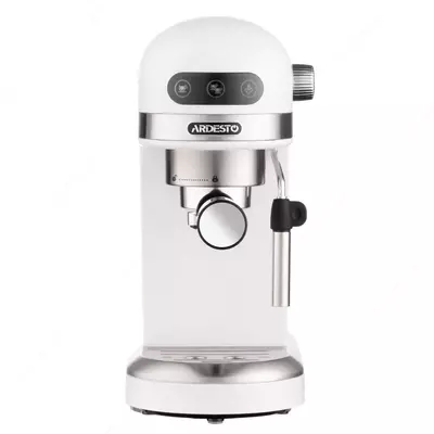 Кофеварка Ardesto рожковая YCM-E1500, 1,4л, молотый, ручной капуч, подогрев чашек, белый