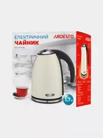  Электрочайник Ardesto EKL-F340BG 1.7л/2150Вт/strix контроль/нерж. сталь/бежевый  Chakana savdo