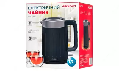 Электрочайник Ardesto EKL-F18B/1.7л/2150Вт/чёрный,