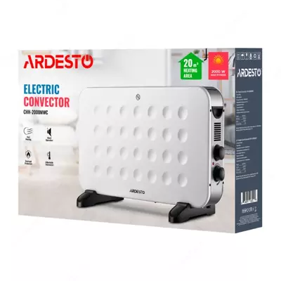 Конвектор электрический Ardesto CHH-2000MWC 2000 Вт, 20 м2, открытый нагрев. элемент, IP20, мех. уп