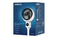  Вентилятор напольный Ardesto FNT-C880  высота 88 см  дисплей  таймер  пульт ДУ  белый/чёрный Только в розницу