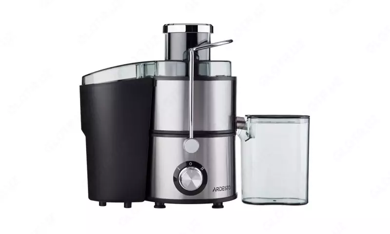 Соковыжималка центробежная Ardesto centrifugal juicer, 1000W, bowl-0.5L, cake-1.5L, plastic/iron, silver-black,JEG-1000
