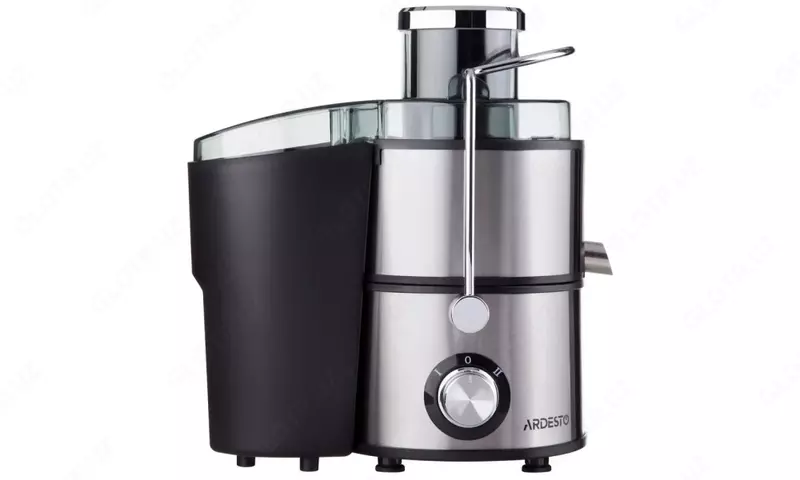 Соковыжималка центробежная Ardesto centrifugal juicer, 1100W, bowl-1L, plastic/iron, silver-black,JEG-800