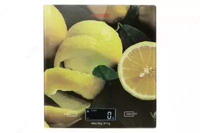 Весы кухонные Ardesto scales for kitchen Lemon 5кг, AAAx2 included, glass, colorful, SCK-893LEMON