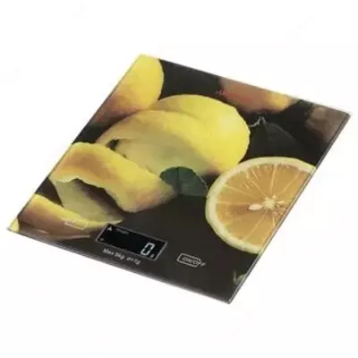 Весы кухонные Ardesto scales for kitchen Lemon 5кг, AAAx2 included, glass, colorful, SCK-893LEMON