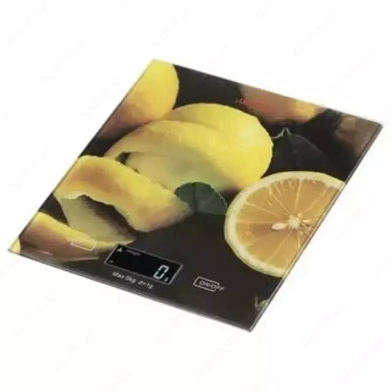 Весы кухонные Ardesto scales for kitchen Lemon 5кг, AAAx2 included, glass, colorful, SCK-893LEMON