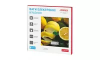   Весы кухонные Ardesto scales for kitchen Lemon 5кг  AAAx2 included  glass  colorful  SCK-893LEMON