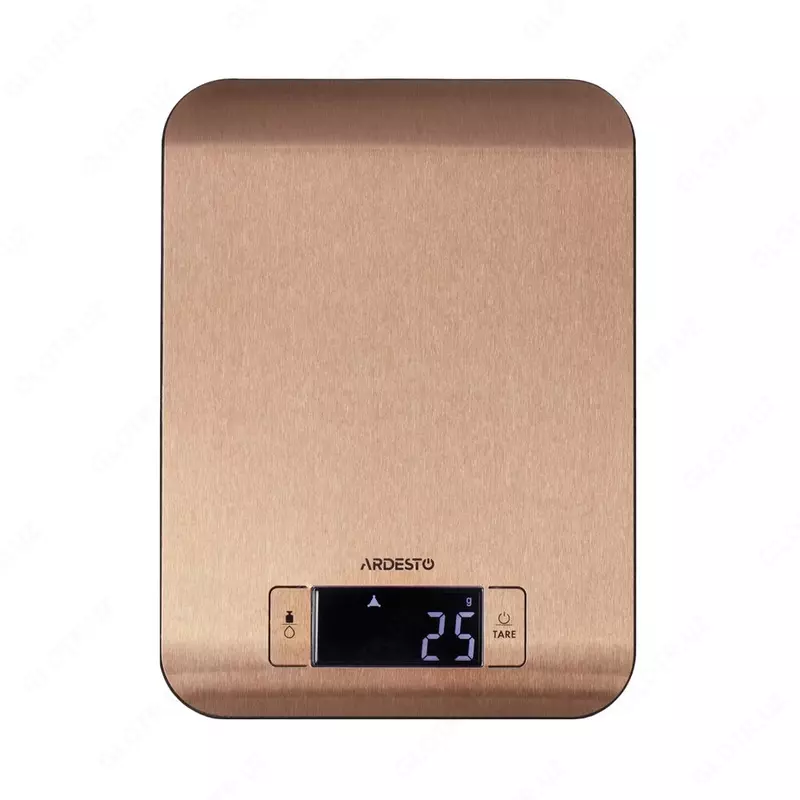 Весы кухонные Ardesto scales for kitchen 5кг, CR2032x2 included, iron, bronze, SCK-898R