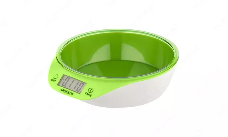 Весы кухонные Ardesto scales for kitchen 5кг, CR2032x1 included, plastic, green, SCK-900BGR