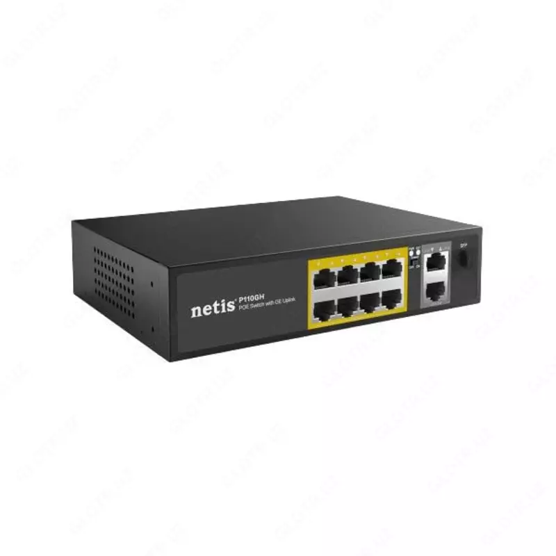 "Netis" P110GH kommutatori (boshqarilmaydigan), 10-portli, PoE; 8 × 10/100 Mbit/s (17479-modda)