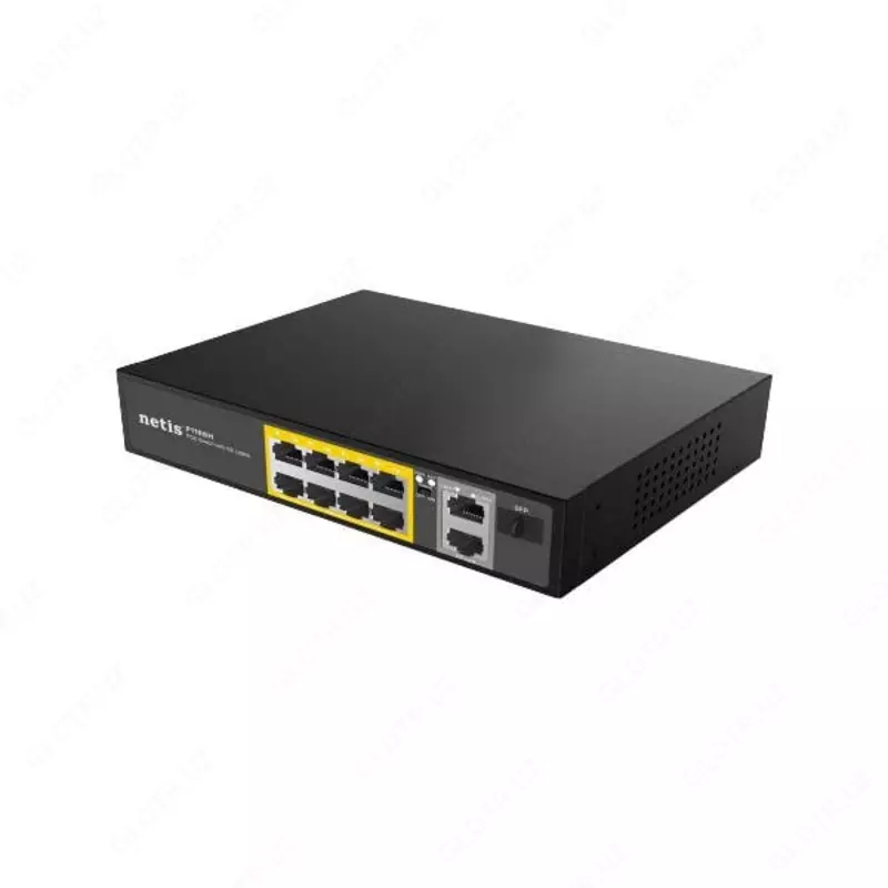 "Netis" P110GH kommutatori (boshqarilmaydigan), 10-portli, PoE; 8 × 10/100 Mbit/s (17479-modda)