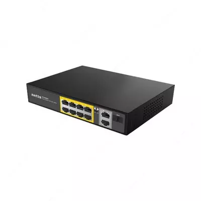 "Netis" P110GH kommutatori (boshqarilmaydigan), 10-portli, PoE; 8 × 10/100 Mbit/s (17479-modda)