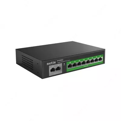 "Netis" P110GC, 10-Port, PoE kommutatori (boshqarilmaydi); 8 × 10/1000 Mbit/s (17478-modda)