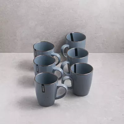 Чашка Ardesto Bagheria, 480 мл, Grey, керамика (6 шт в коробке)