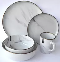  Тарелка обеденная Ardesto Marmo  27см  керамика  белый (6 шт в коробке) Chakana savdo